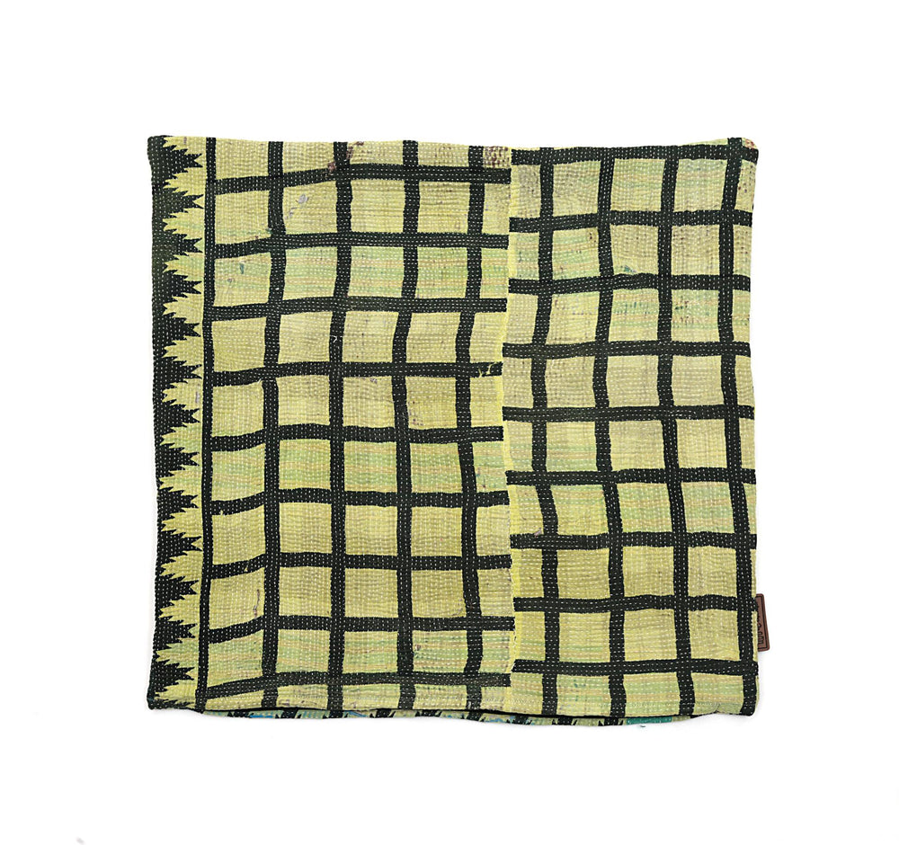 Sari-Kissenbezug 50x50 – Grün & Schwarz