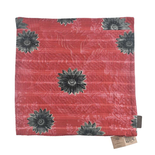 Sari-Kissenbezug 50x50 – Rot & Schwarz