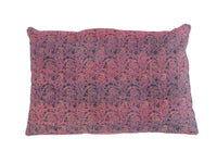 Bunter, aus recyceltem Sari gefertigter Kissenbezug (60 x 40 cm) mit Boho-Karomuster in Türkis, Blau, Lila und Rosa – indischer/Vintage-Sari-Kissen-Look