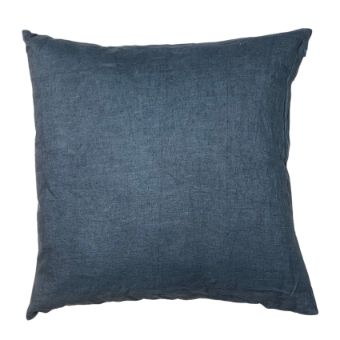 Leinenkissenbezug 50x50 cm, Farbe: Dunkelgrau, Dunkelblau, Staubblau, Stahlgrau