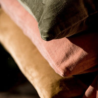 Velor cushion cover Hina Green 50x50