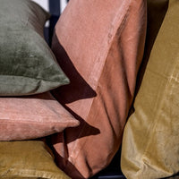 Velours-Kissenbezug Khaki 50x50