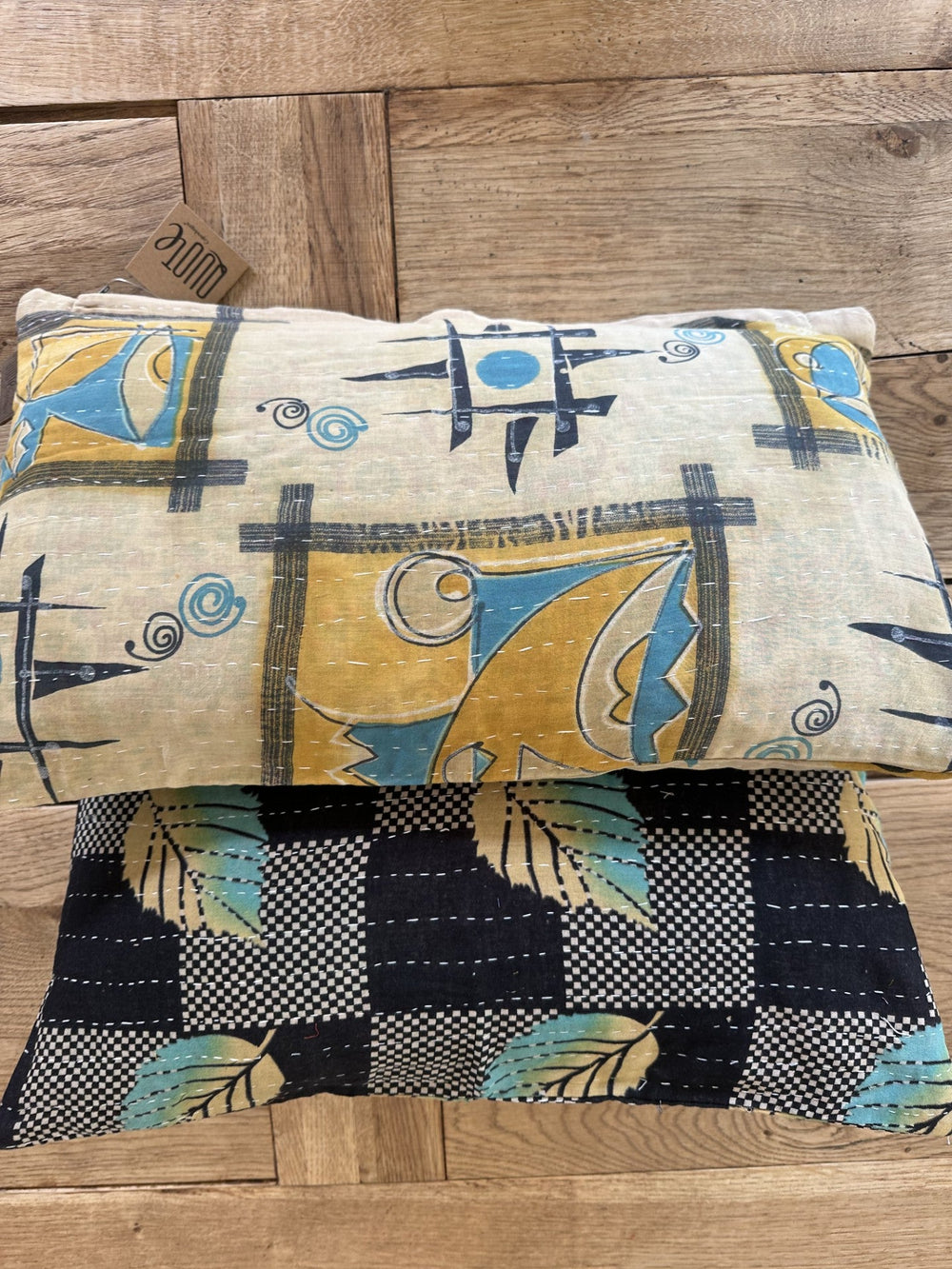 Kantha Duo 06 – 2 Sari pudebetræk 30×50 – Quote Copenhagen