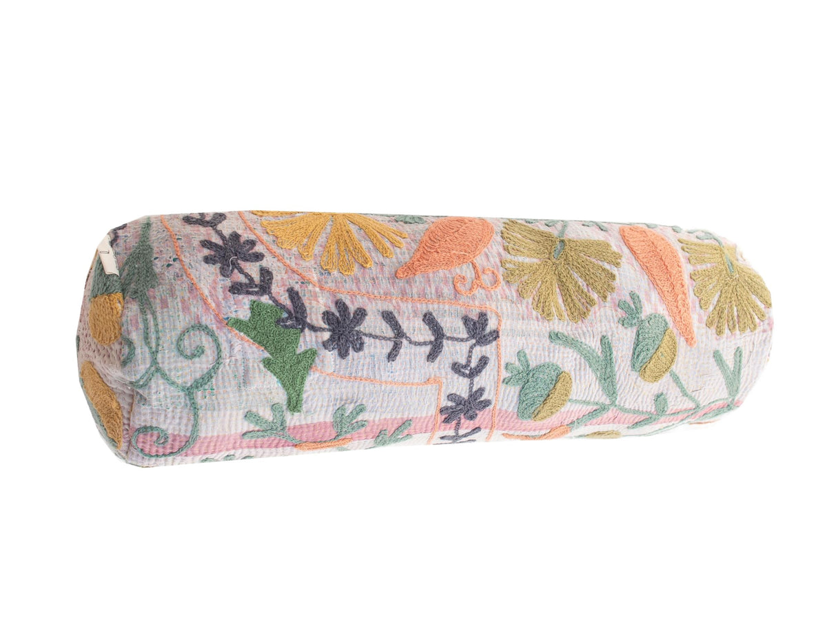 Suzani Nackenrolle Kissenbezug Ø20x60
