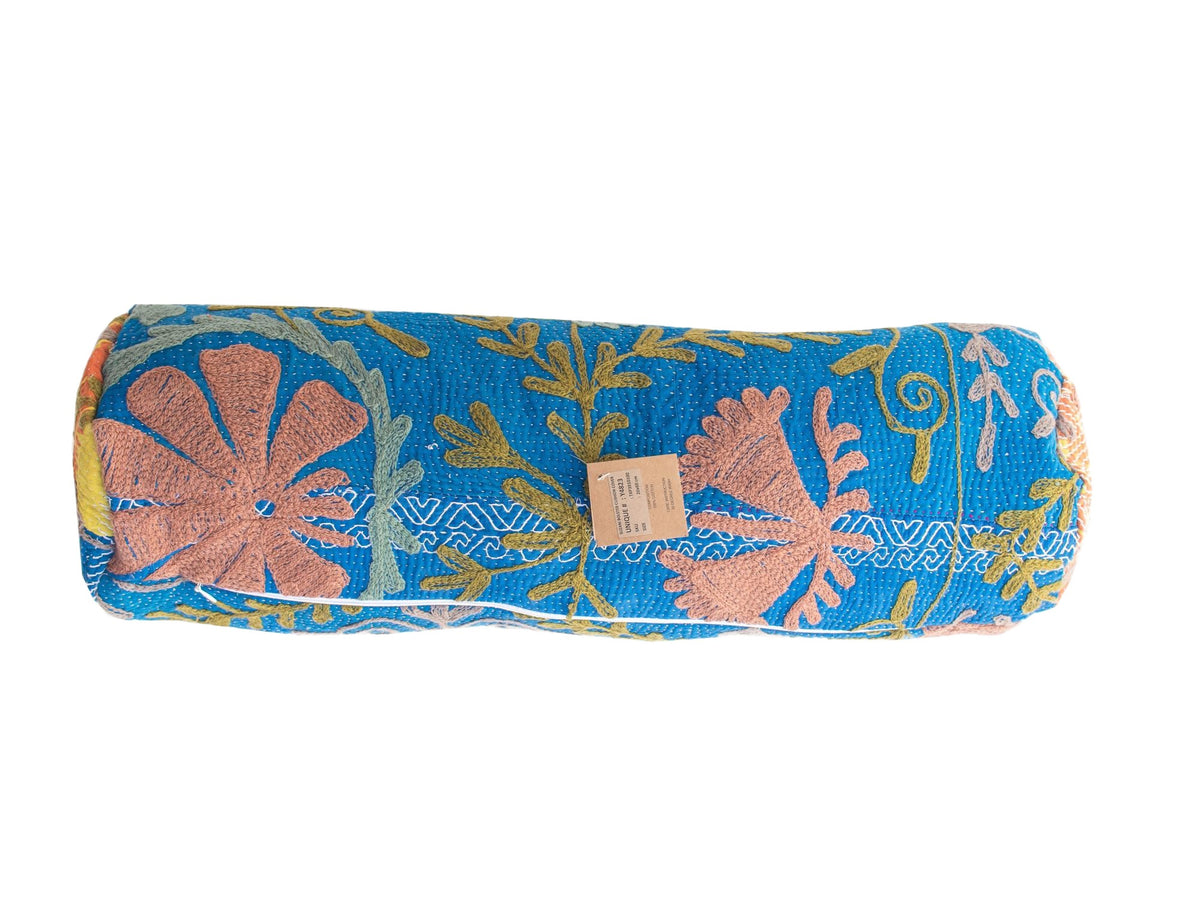 Suzani Nackenrolle Kissenbezug Ø20x60