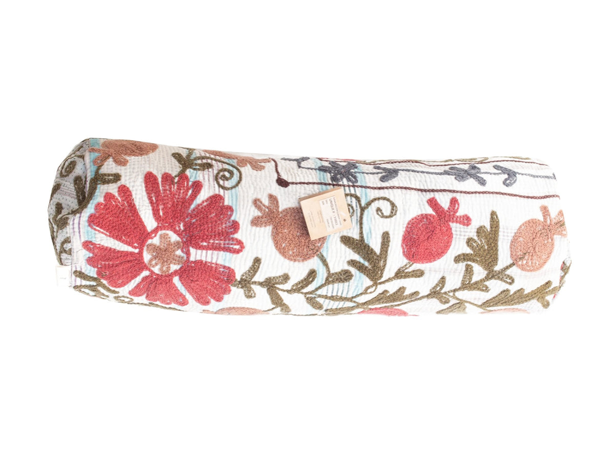 Suzani Nackenrolle Kissenbezug Ø20x60