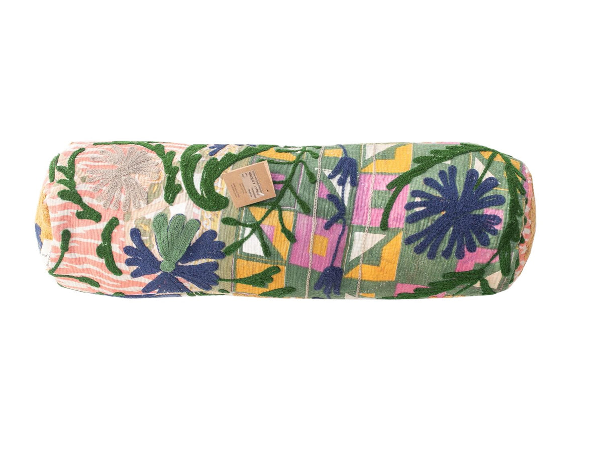 Suzani Nackenrolle Kissenbezug Ø20x60