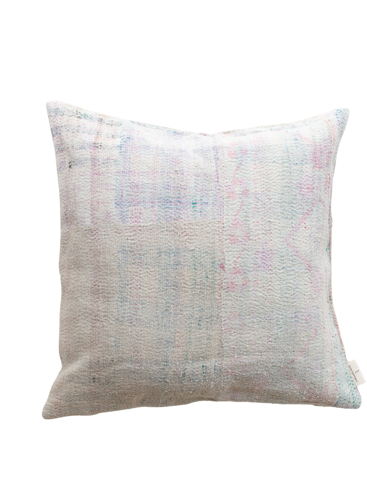Sari-Kissenbezug 50x50 – Weiß, Creme & Rosa